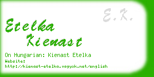 etelka kienast business card
